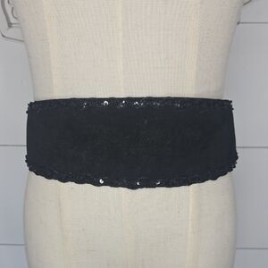 Vintage Geniune Suede Embellished Belt